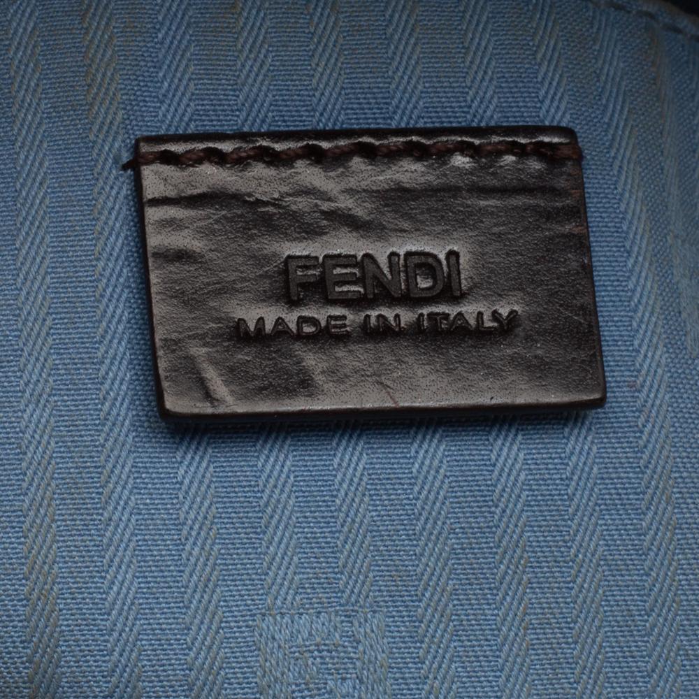 Fendi Blue Leather Fendista Chain Shoulder Bag 6