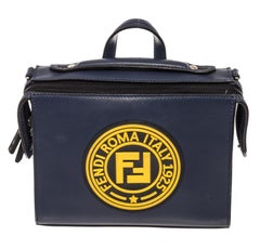 Fendi Blue Leather Lui Messenger Bag