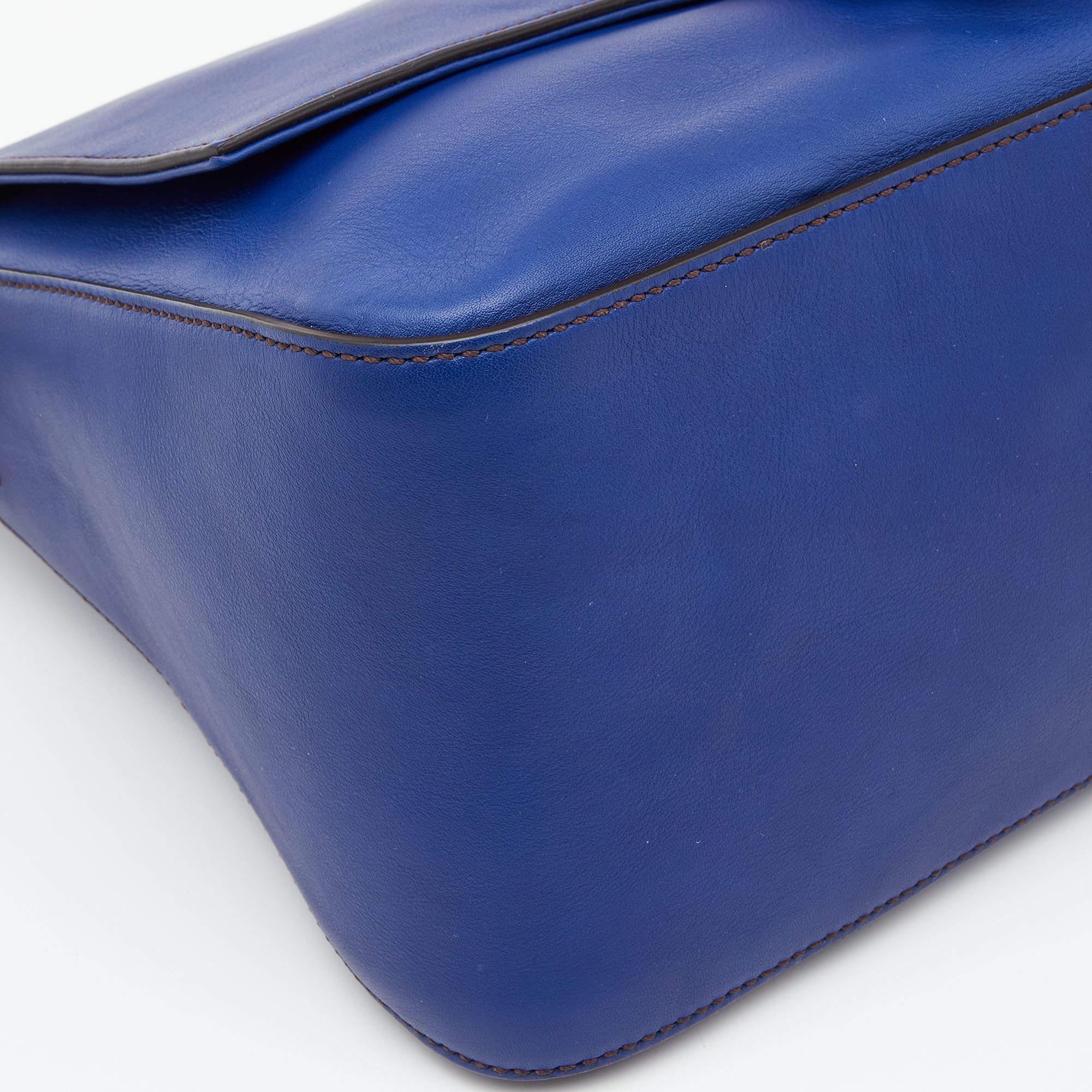 Fendi Blue Leather Mama Forever Shoulder Bag 7
