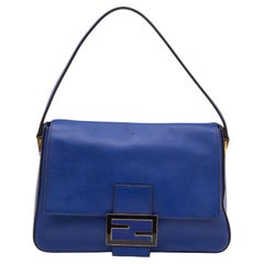Fendi Blue Leather Mama Forever Shoulder Bag