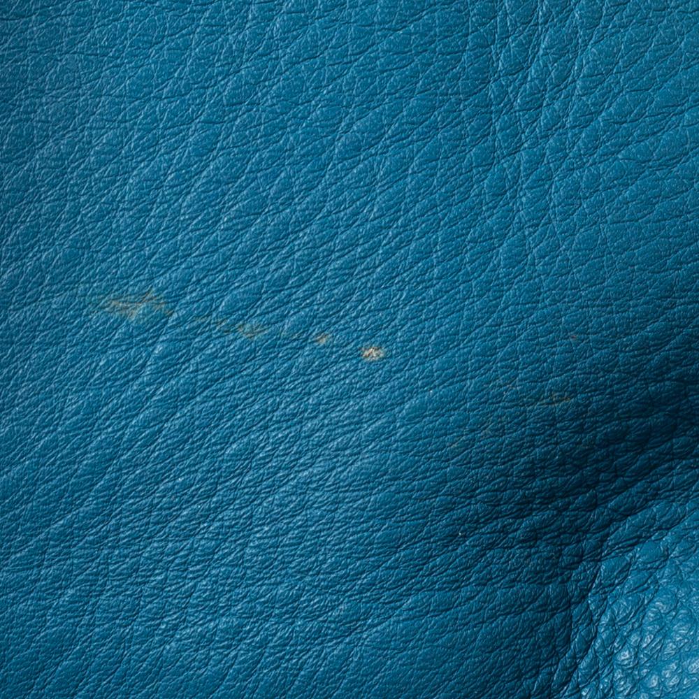 Fendi Blue Leather Medium 2Jours Tote 8