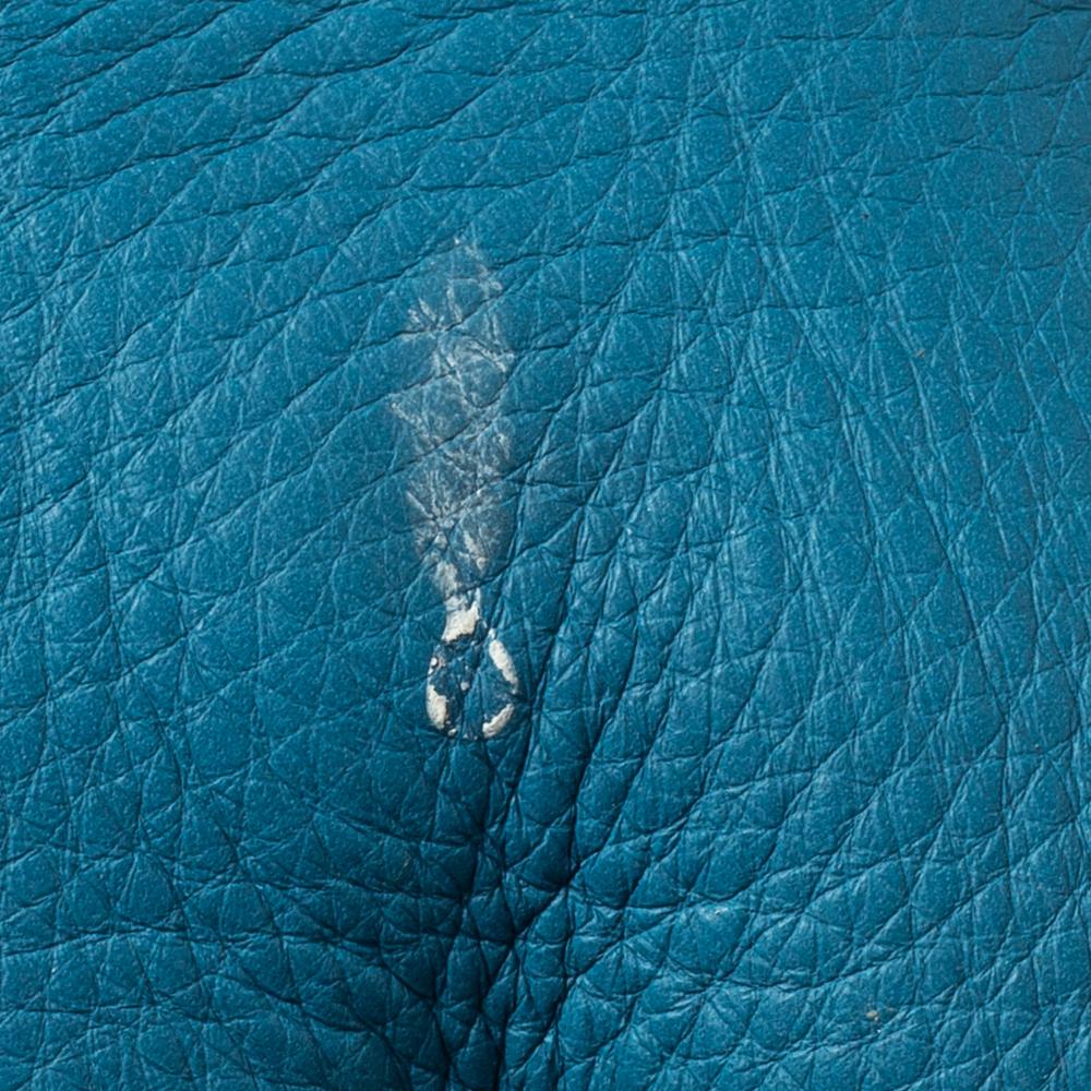 Fendi Blue Leather Medium 2Jours Tote 10