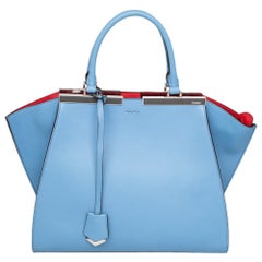 Fendi Blue Leather Medium 3jours Tote