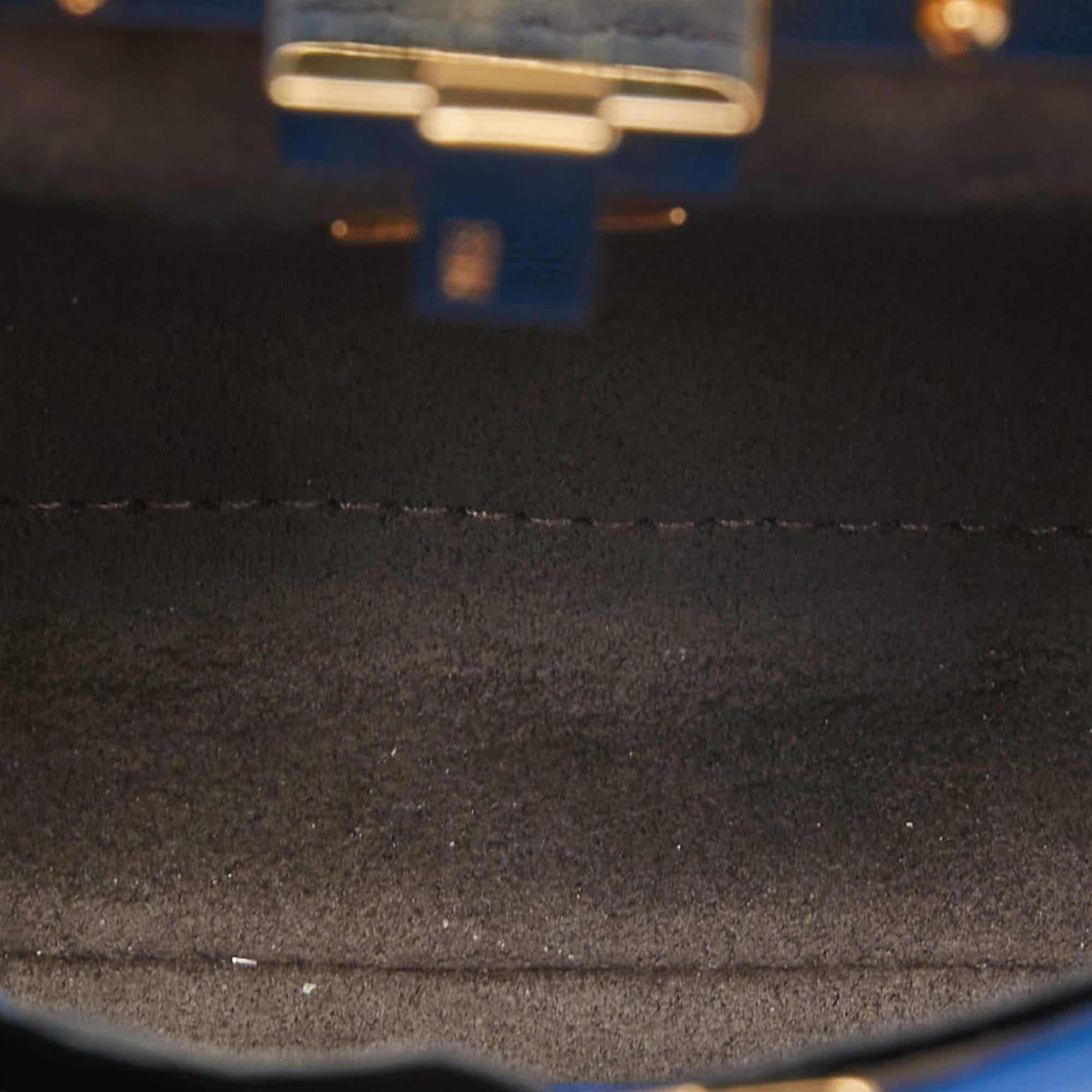Fendi Blue Leather Micro Peekaboo Crossbody Bag 5