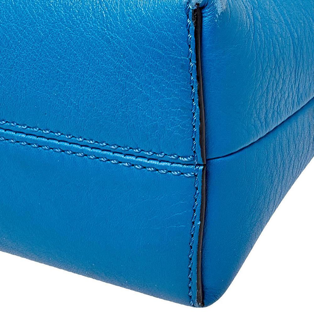 Fendi Blue Leather Mini By The Way Crossbody Bag 1