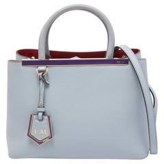 Fendi Blue Leather Small 2Jours Tote