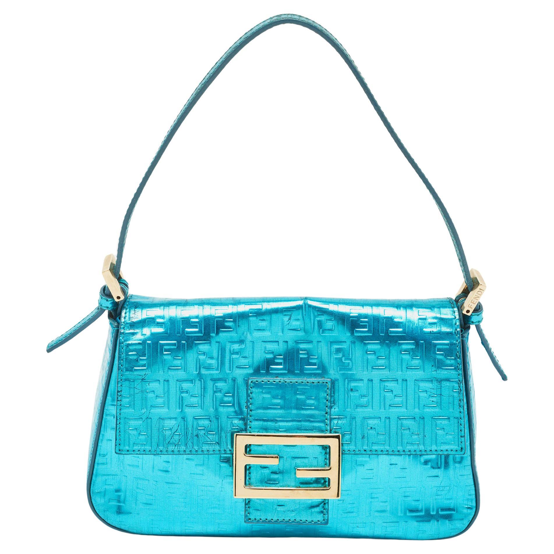 Fendi Blue Baguette Bag - 8 For Sale on 1stDibs | fendi baguette