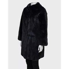 Fendi Blue Mink Fur Coat, Size M