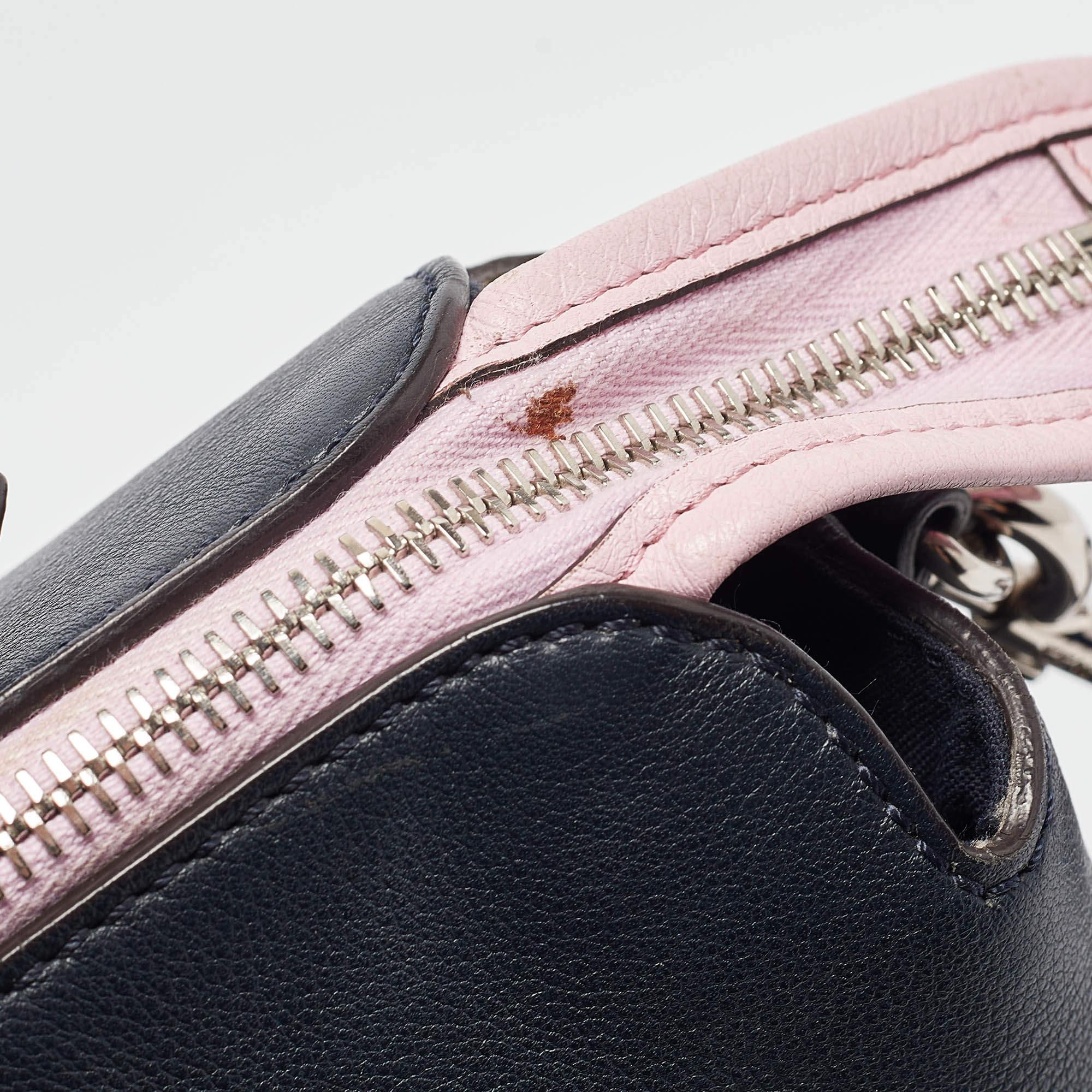 Fendi Blue/Pink Leather Large By The Way Boston Bag 1