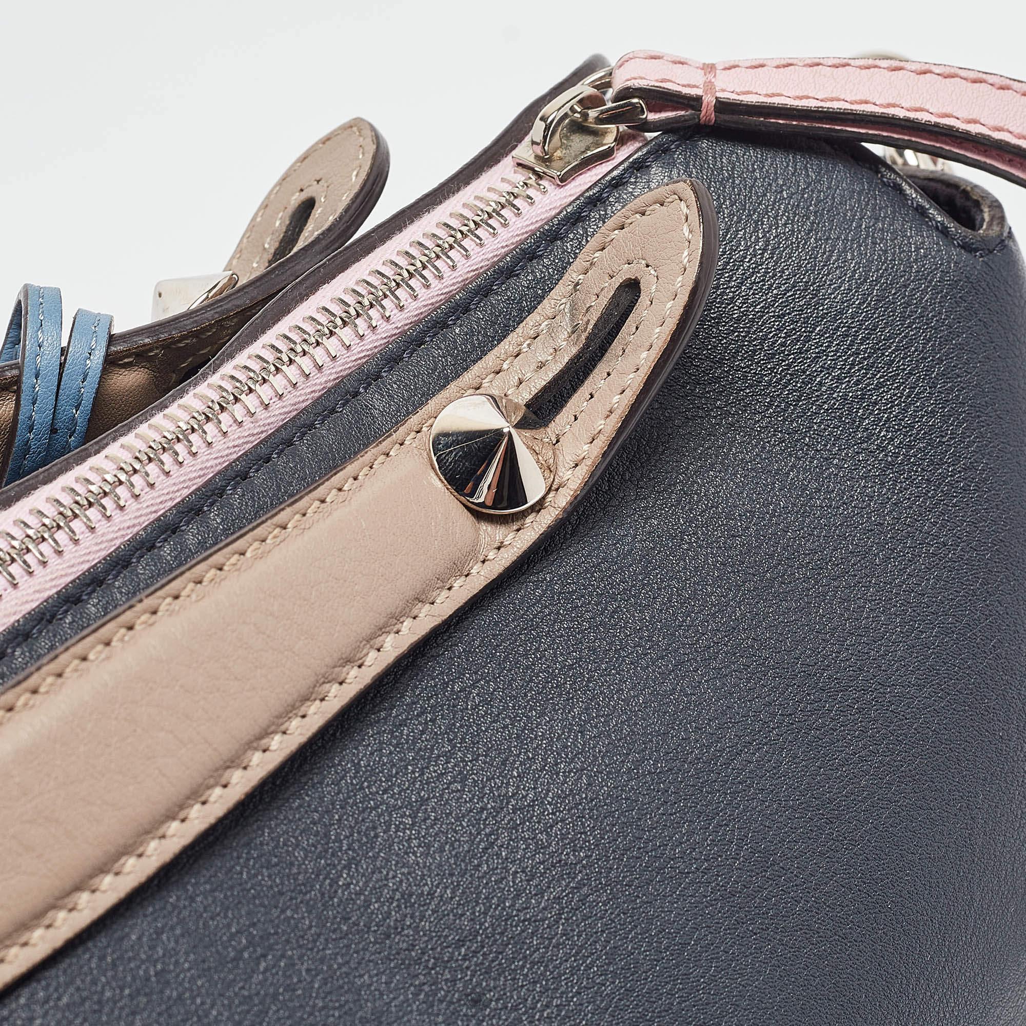 Fendi Blue/Pink Leather Large By The Way Boston Bag 2