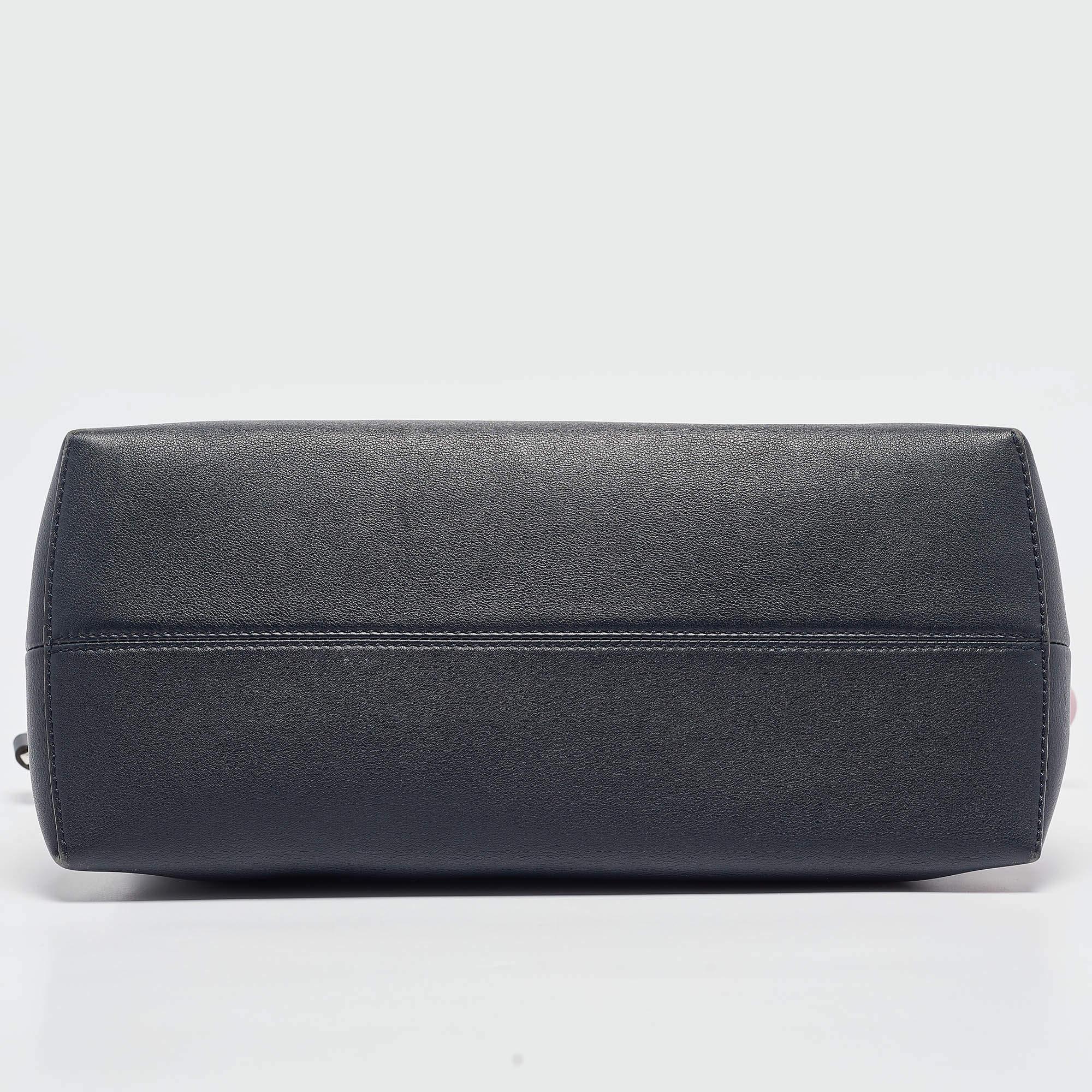 Fendi Blue/Pink Leather Large By The Way Boston Bag 3