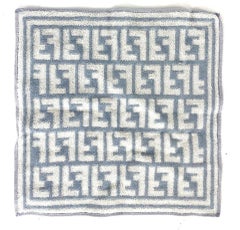 Fendi Blue Terry Cloth Ff Towel Material For Mask White 6fa528 Scarf/Wrap