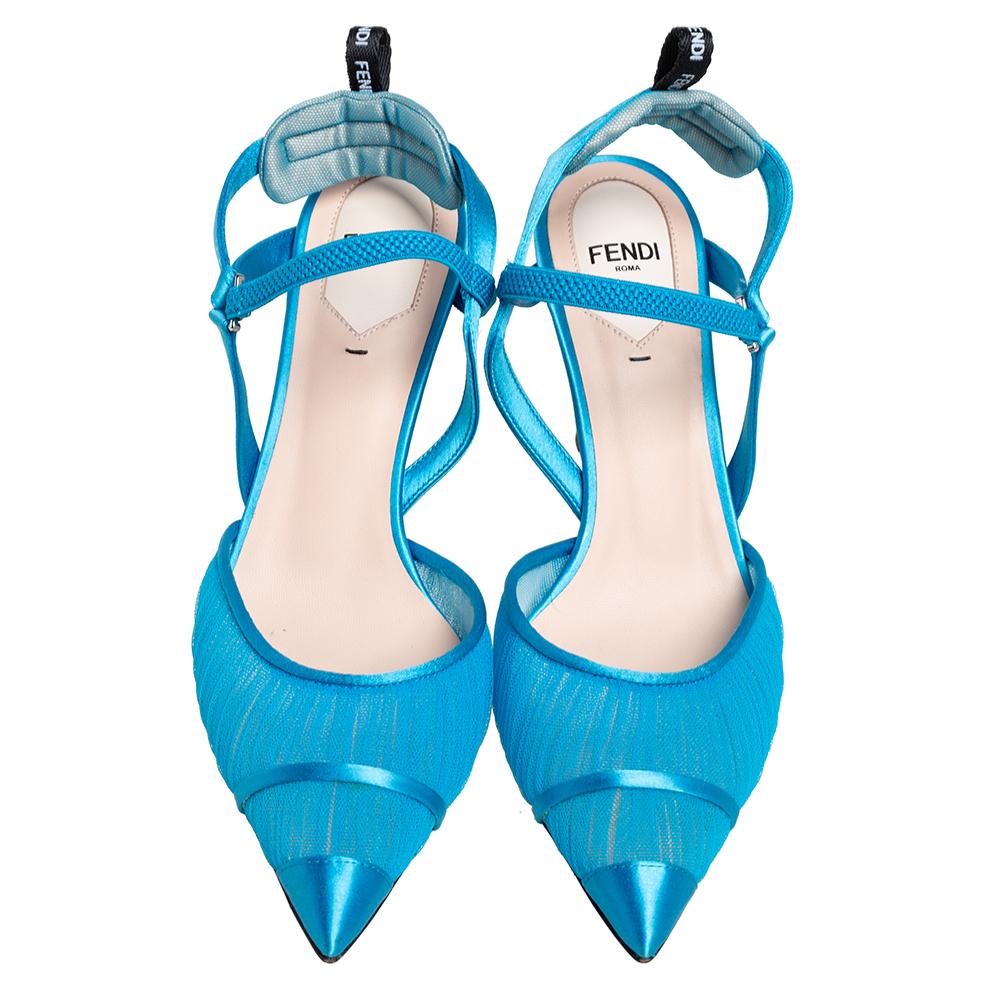 fendi blue heels