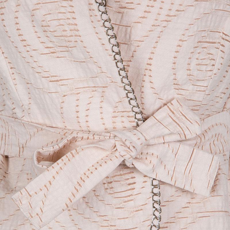 Fendi Blush Pink Perforated Patterned Dress and Shrug Set M 1