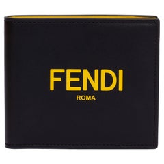 Fendi BNIB BiFold Wallet Black-yellow