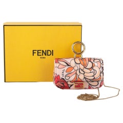 Fendi BNIB Flower Nano Baguette Silk