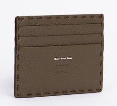Fendi BNIB Selleria Card Holder Etoupe