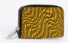 Fendi BNIB Vertigo Zipper Wallet Yellow