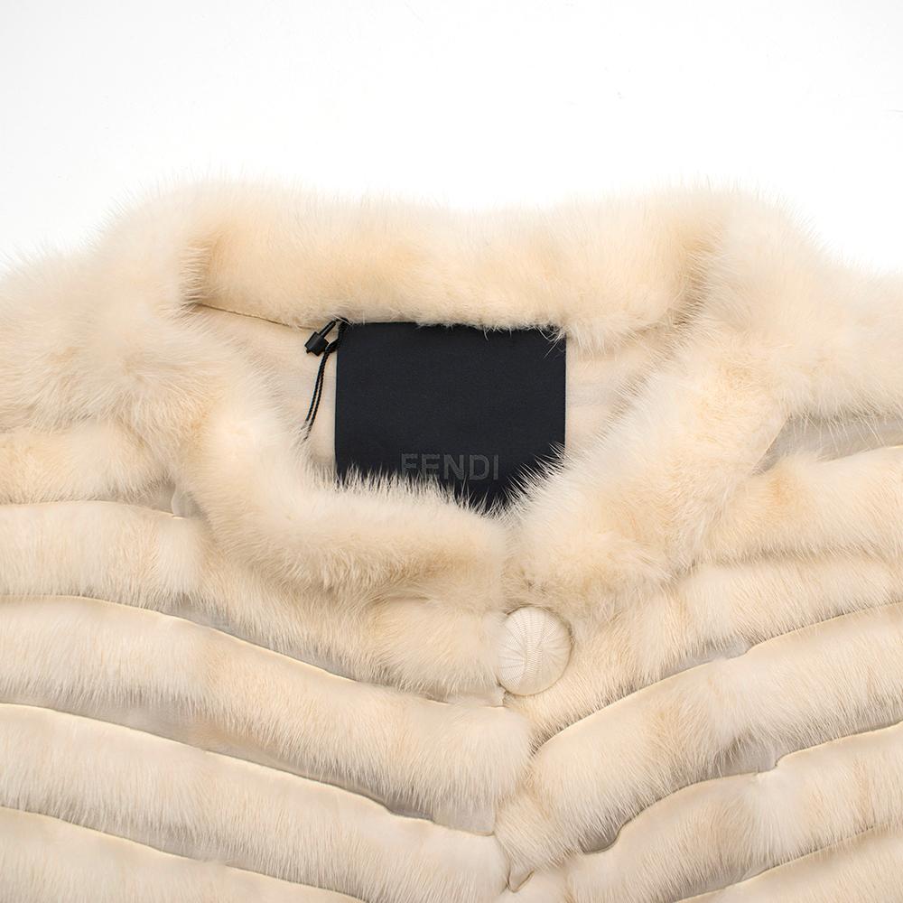 bone white mink coat
