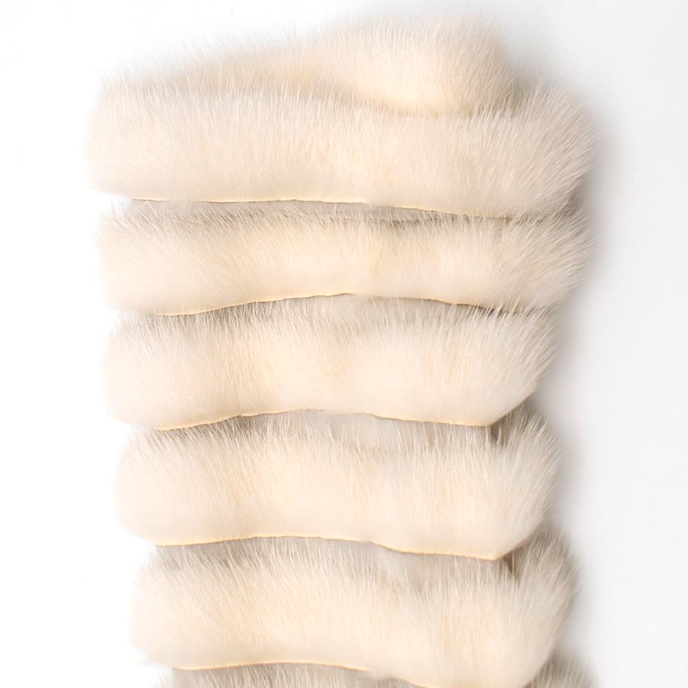 Fendi Bone White Short Mink Fur Jacket XS 1