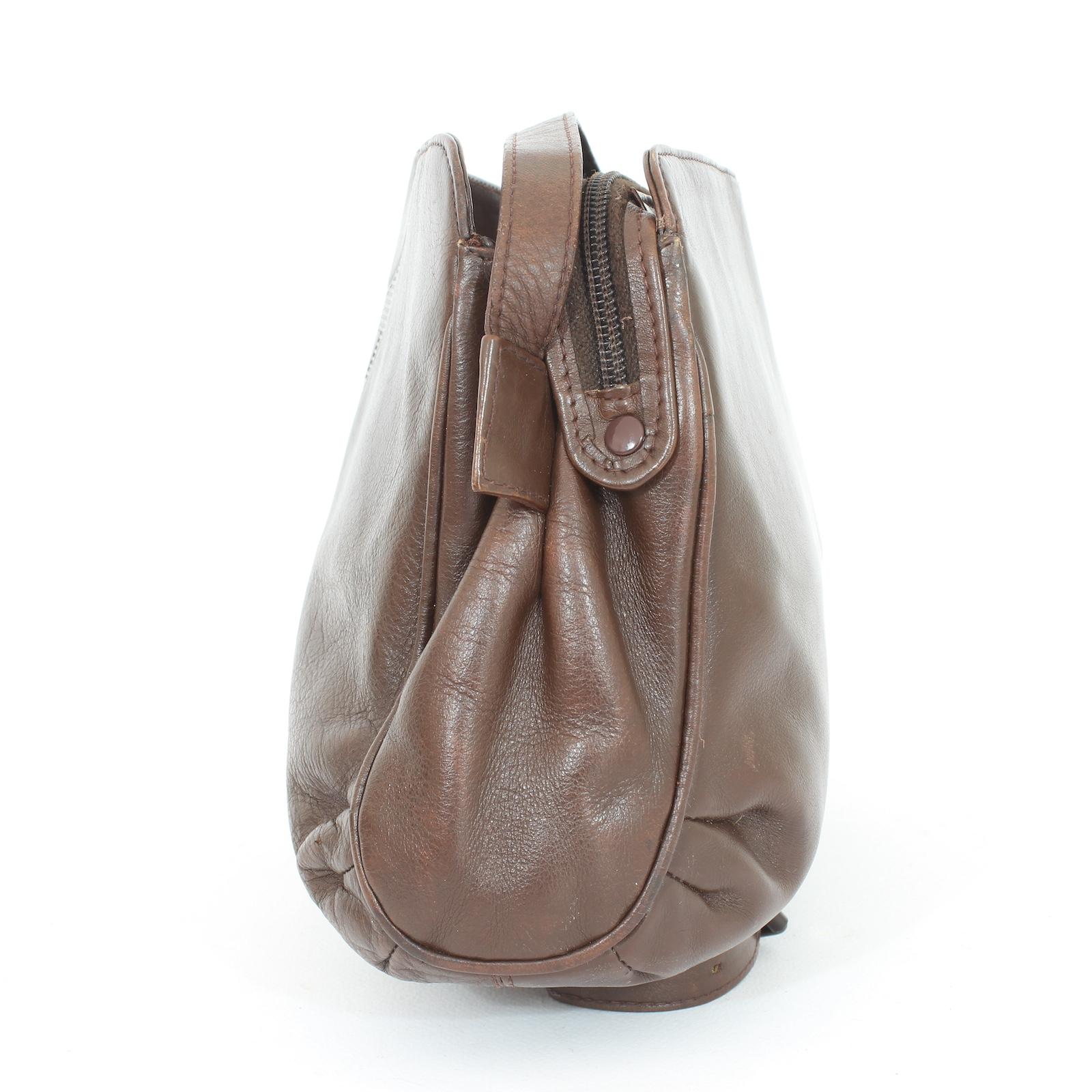 Fendi Borsa a Spalla Marrone Pelle Anni 70 In Good Condition In Brindisi, Bt