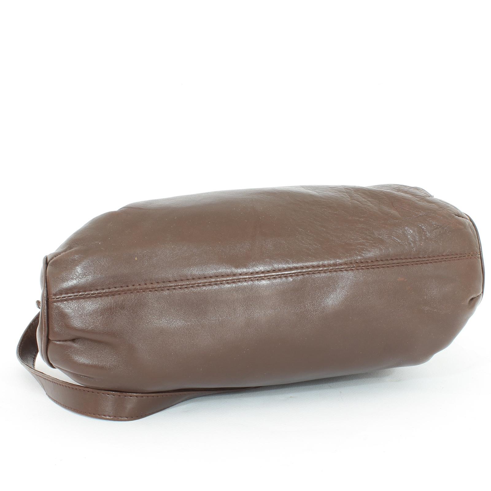 Women's Fendi Borsa a Spalla Marrone Pelle Anni 70