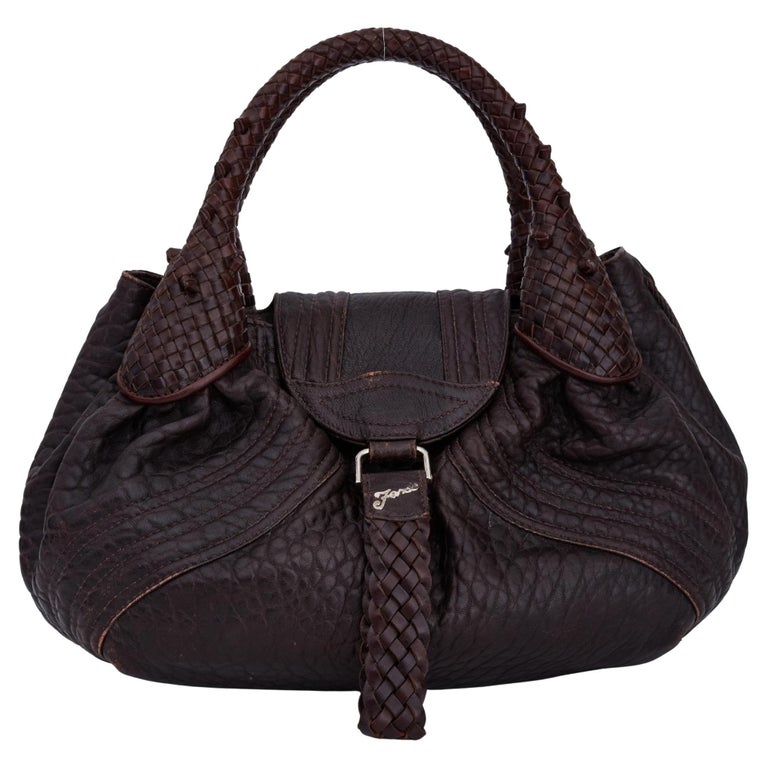 Fendi Bosa Piccola Brown Nappa Vintage Small Spy Bag (8BR589) For Sale ...
