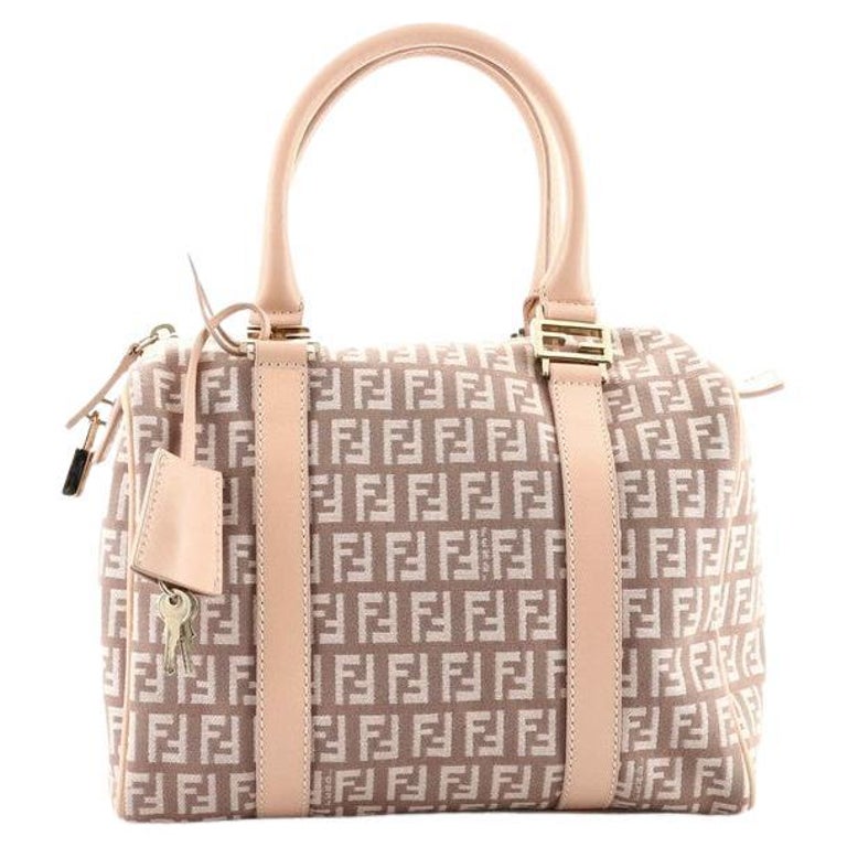 Fendi Boston Bag Zucchino Canvas Small at 1stDibs