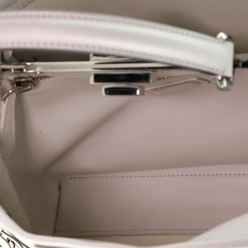 Gray Fendi Bow Peekaboo Bag Whipstitch Leather Regular