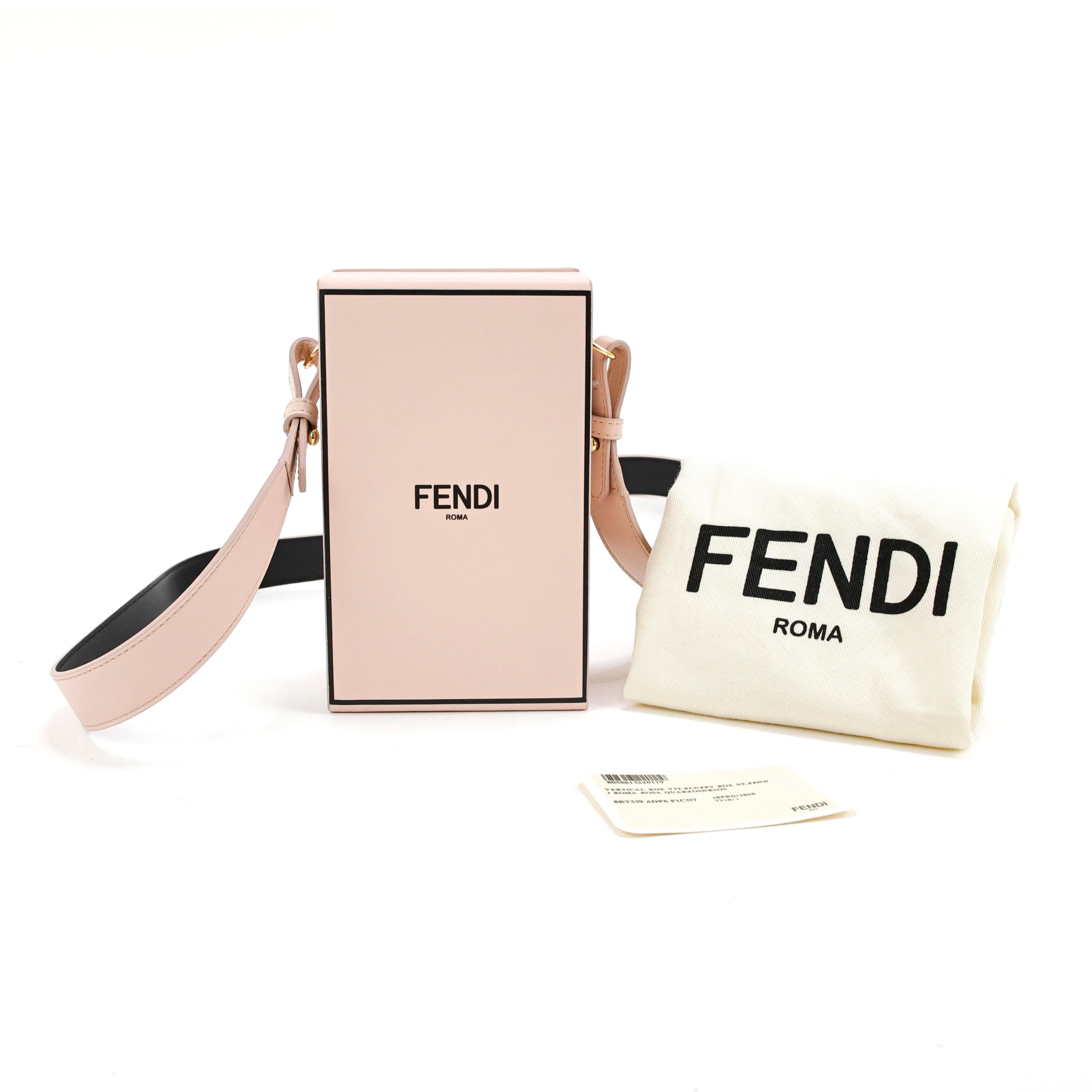 Women's or Men's Fendi Box Shape Bag in Leather For Sale