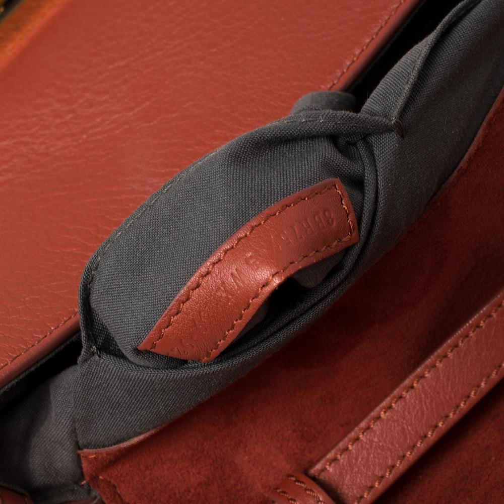 Fendi Brick Red Leather 3 Baguette 2