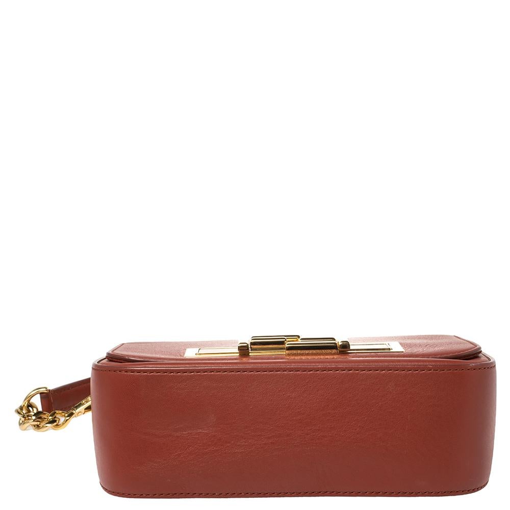 Fendi Ziegelrot Leder 3 Baguette im Zustand „Gut“ in Dubai, Al Qouz 2
