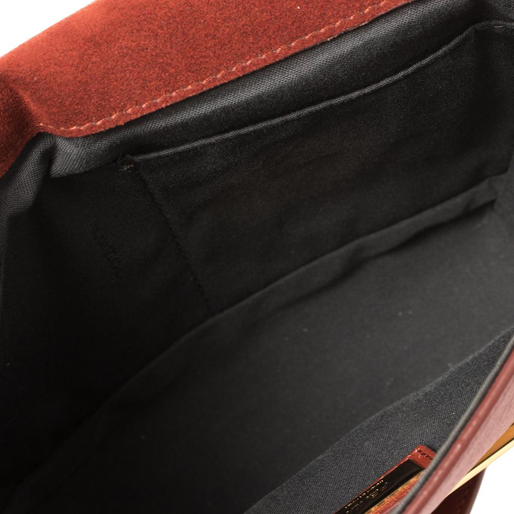 Fendi Ziegelrot Leder 3 Baguette 3