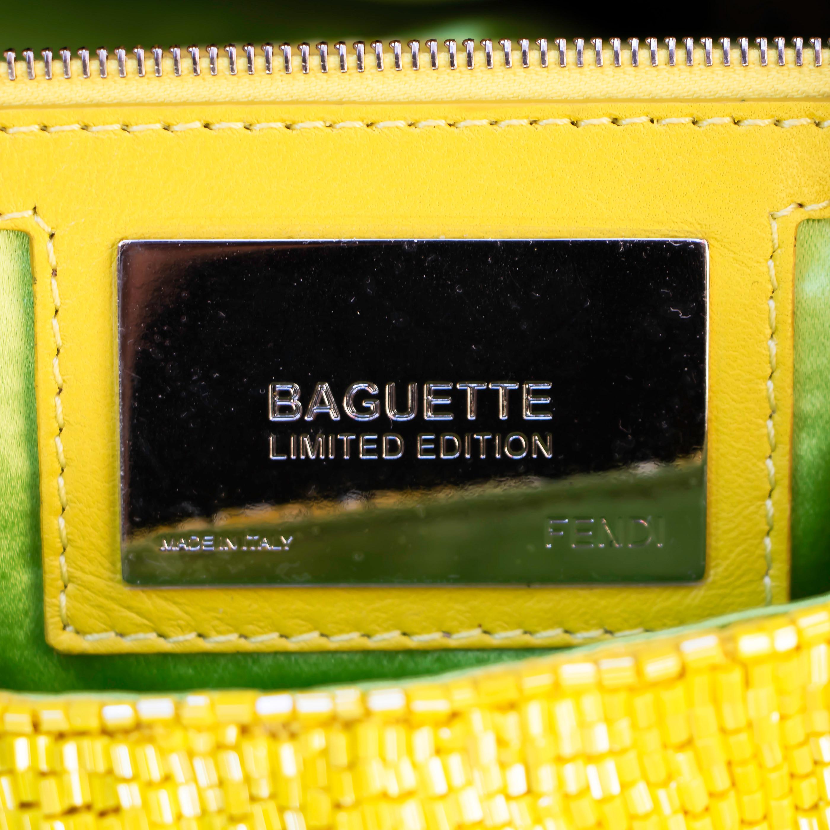 Fendi Bright Yellow Clutch Handbag 3