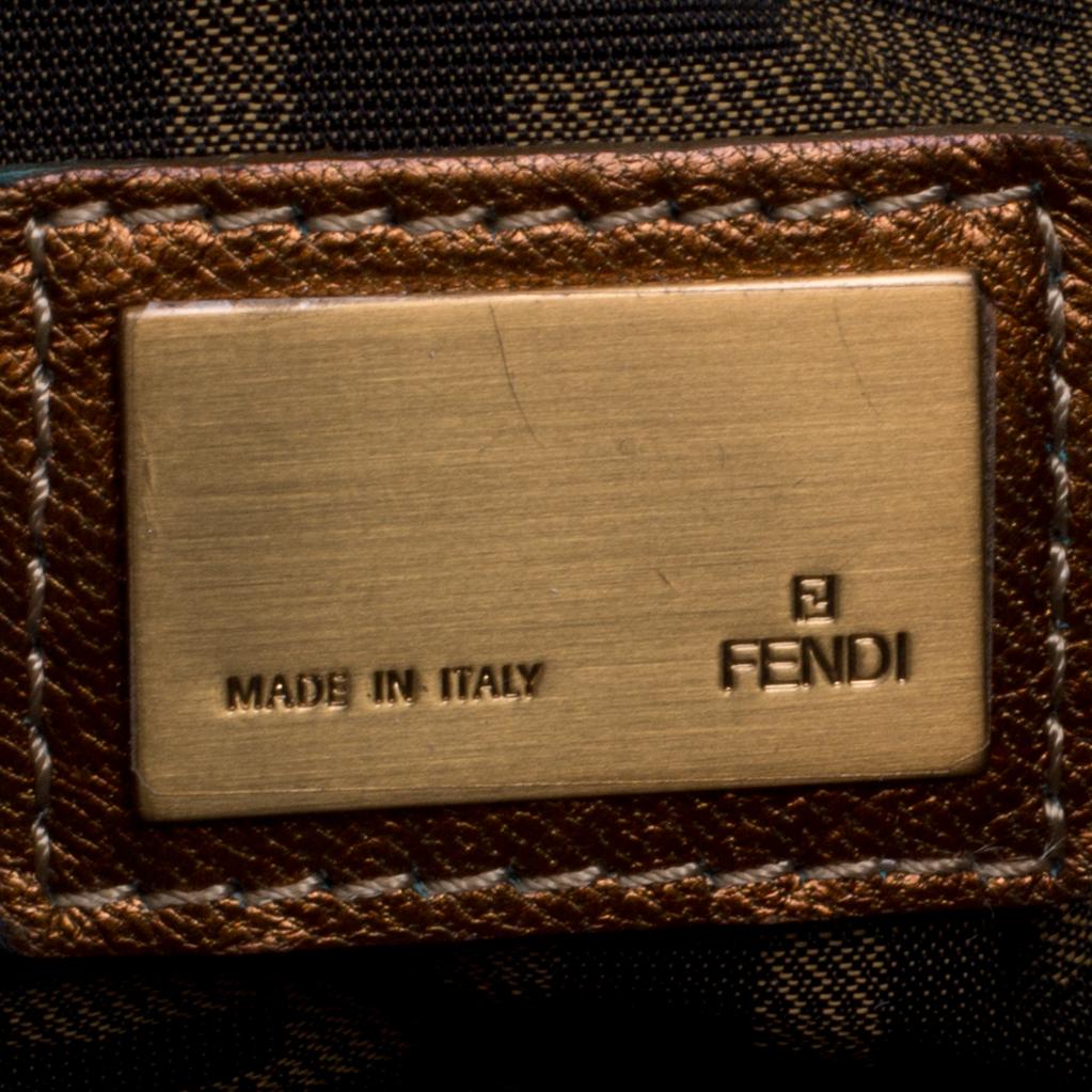 Fendi Bronze Holographic Fortuny Leather Spy Bag 1