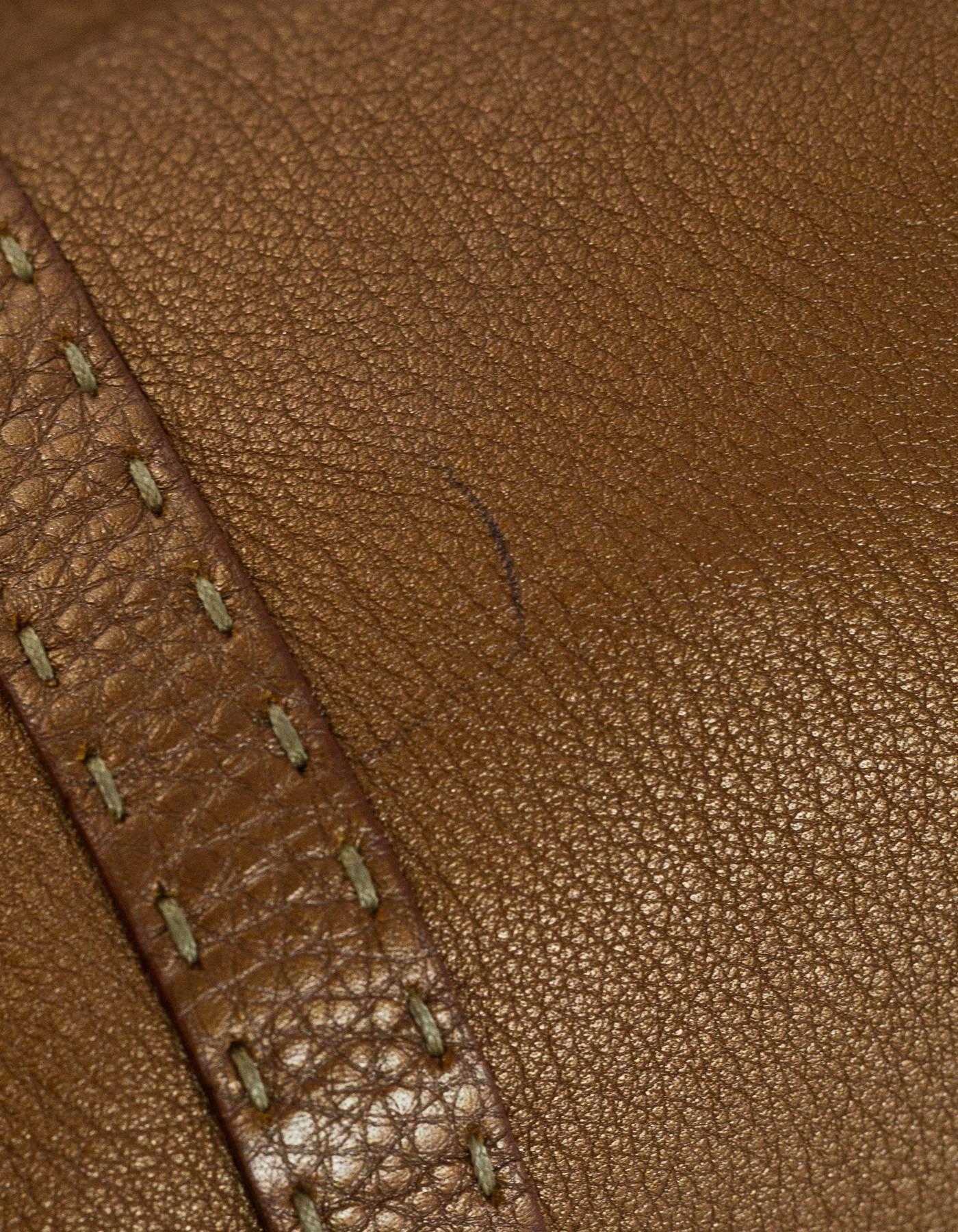 Fendi Bronze Selleria Leather Shoulder Bag 1