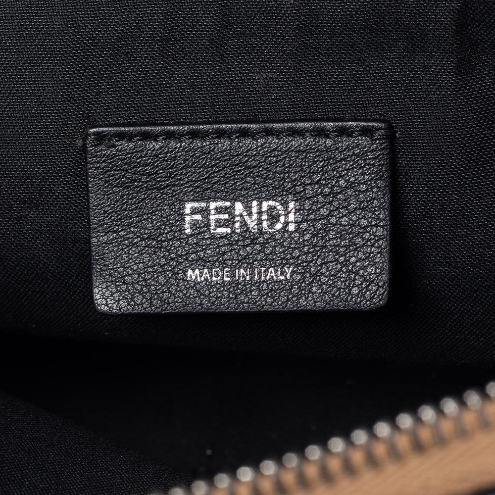 Fendi Brown/Black Leather Small By The Way Shoulder Bag In Good Condition In Dubai, Al Qouz 2