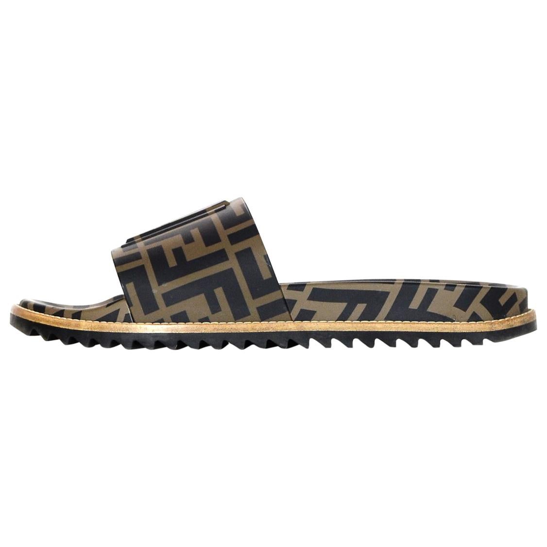 fendi rubber slide sandals