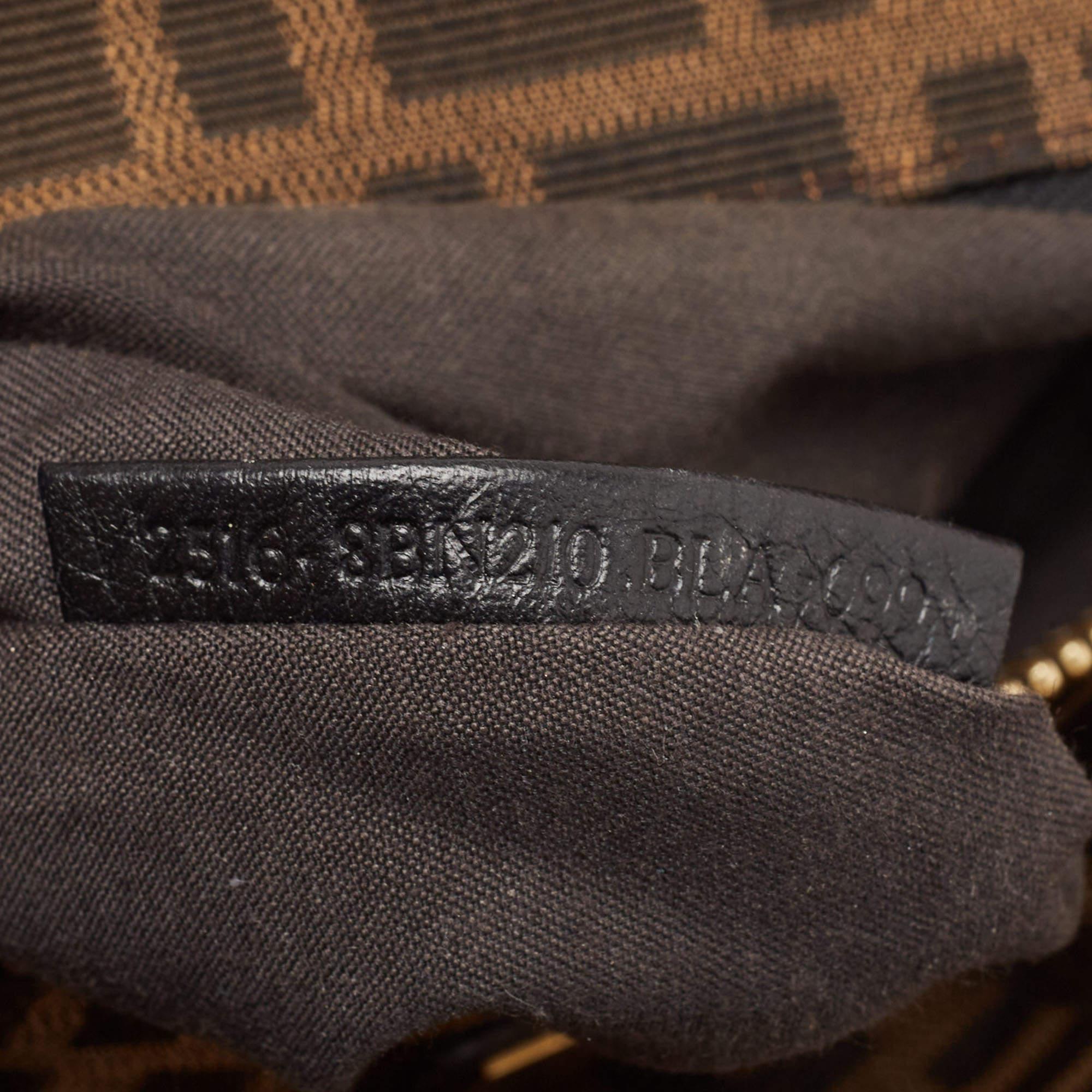 Fendi Brown/Black Ombre Leather Large Peekaboo Top Handle Bag 9