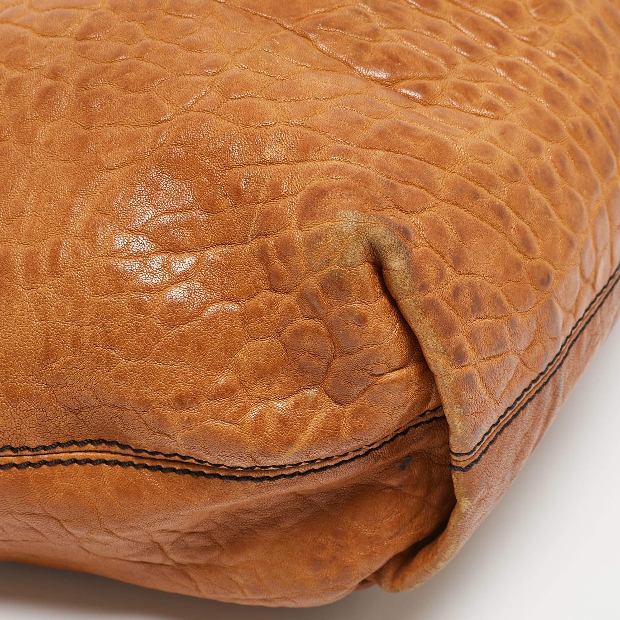 Fendi Brown/Black Patent and Leather B Bis Shoulder Bag For Sale 9