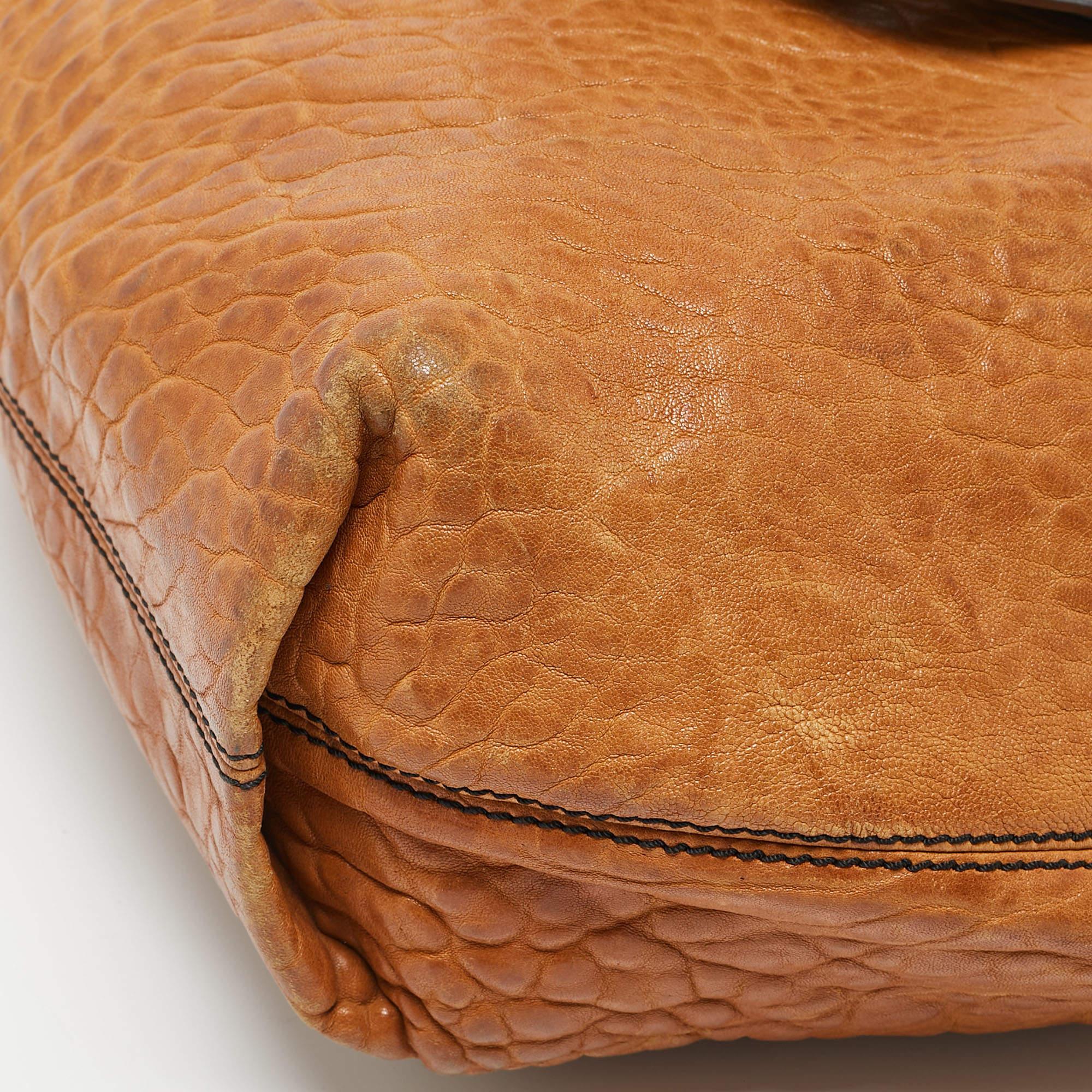 Fendi Brown/Black Patent and Leather B Bis Shoulder Bag For Sale 10