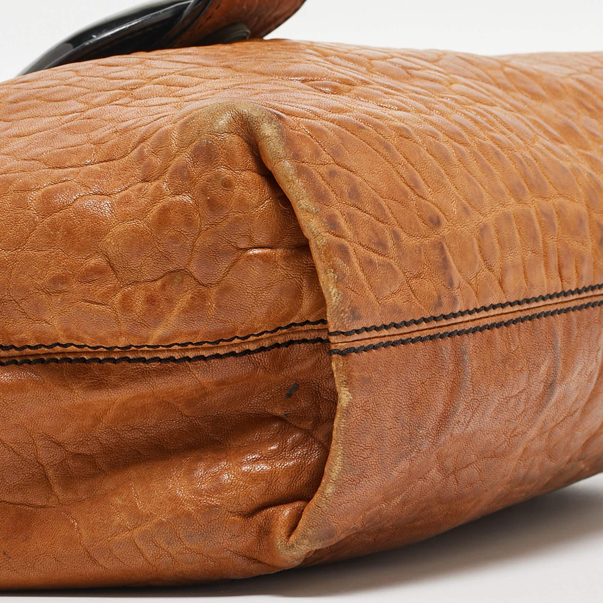 Fendi Brown/Black Patent and Leather B Bis Shoulder Bag 15
