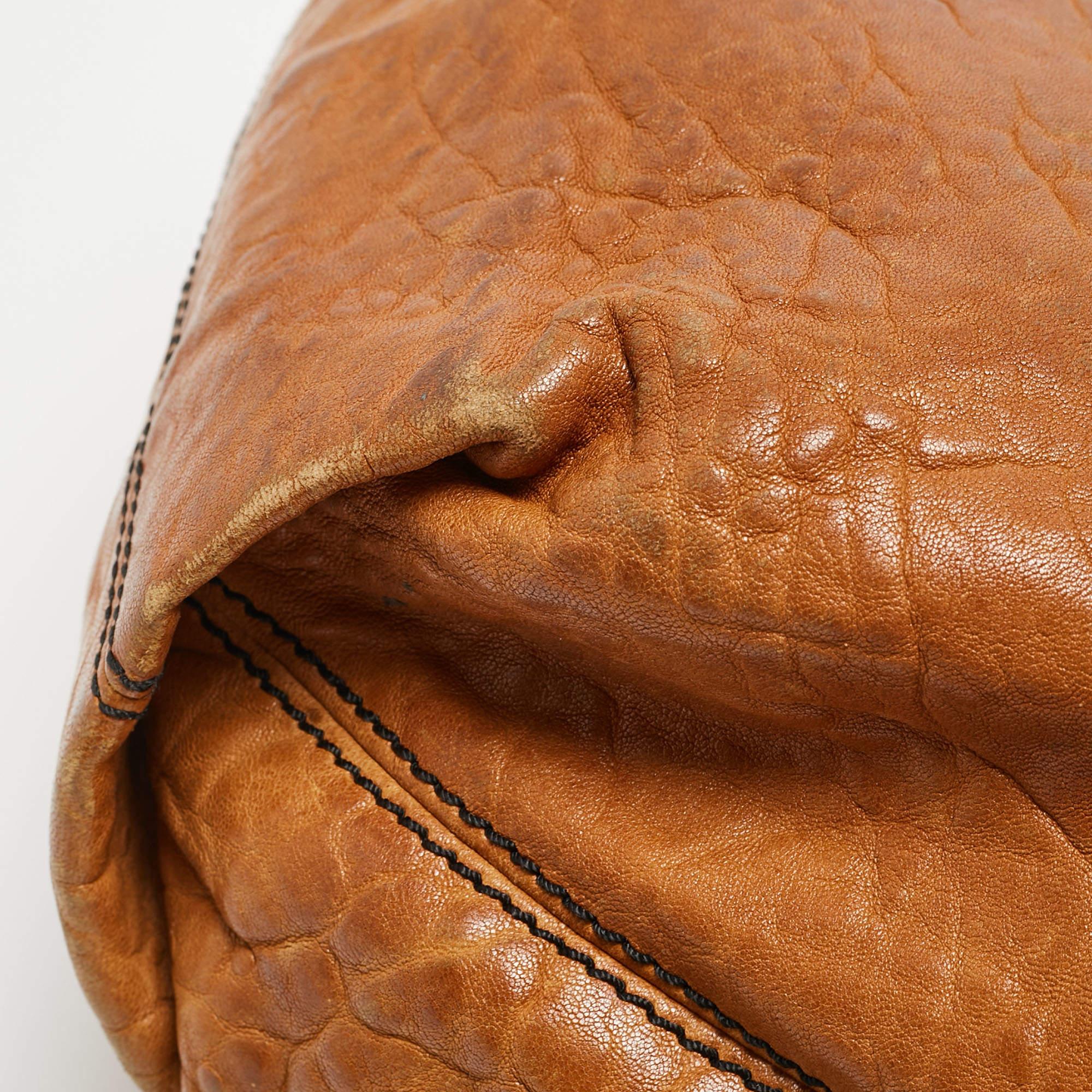 Fendi Brown/Black Patent and Leather B Bis Shoulder Bag For Sale 5