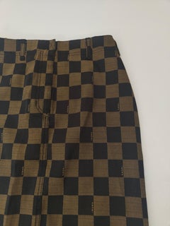 Fendi brown black skirt