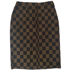 Falda negra marrón Fendi