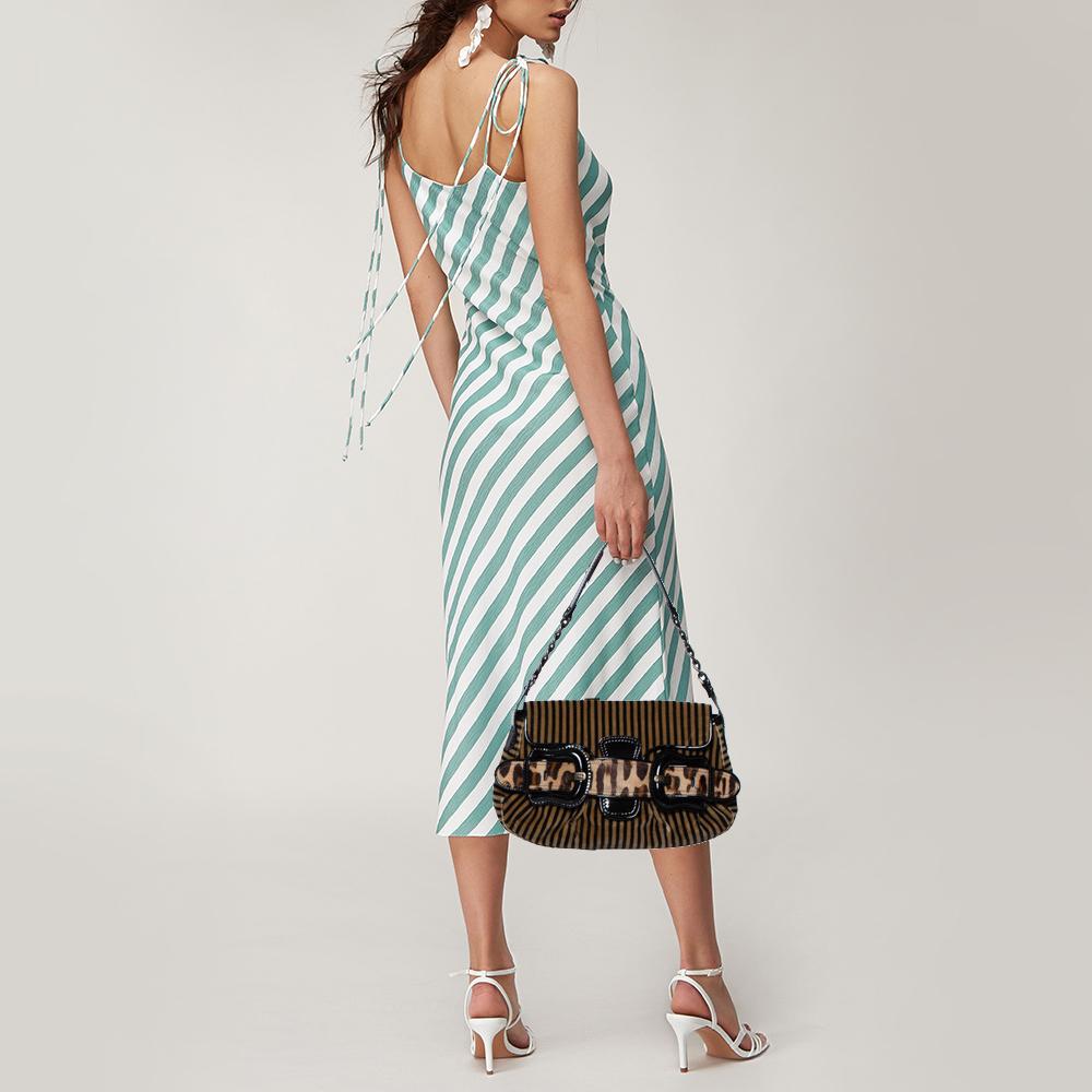 fendi striped shoulder bag