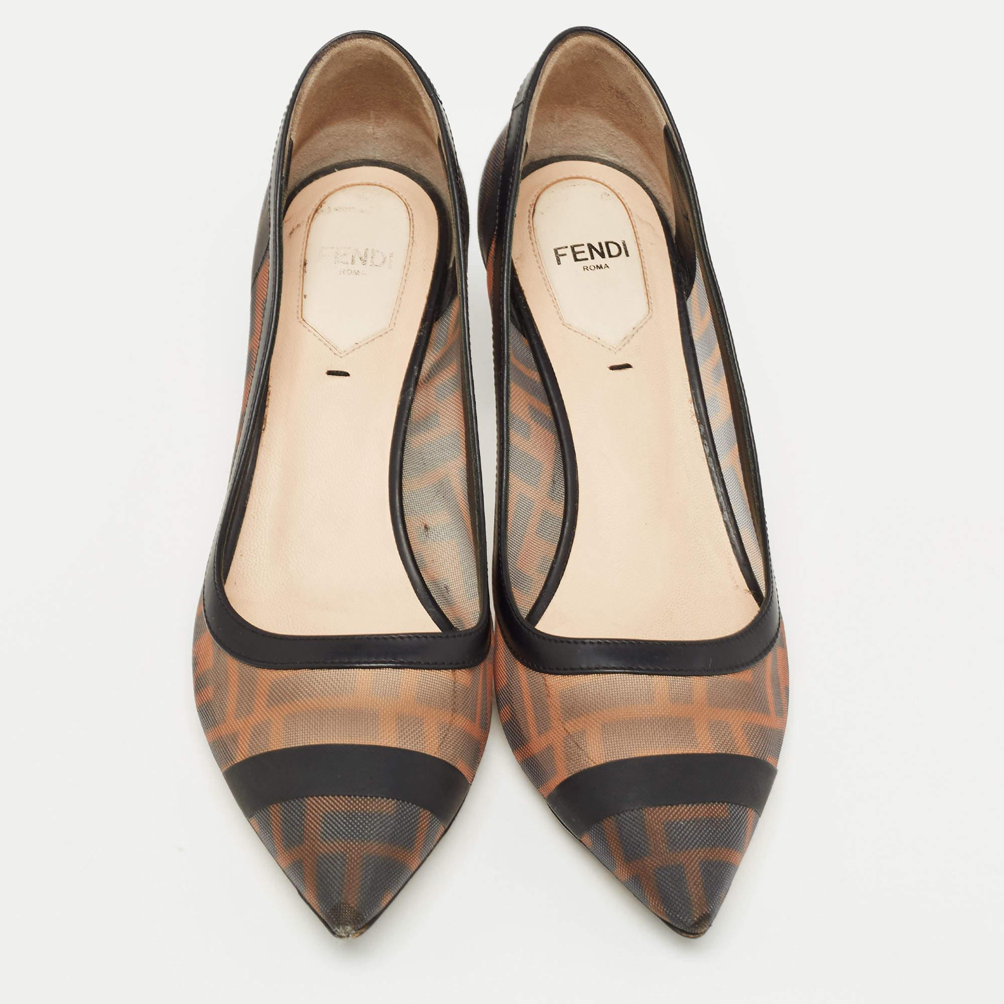 Complement your well-put-together outfit with these authentic Fendi heels. Timeless and classy, they have an amazing construction for enduring quality and comfortable fit.

Includes
Original Dustbag, Price Tag