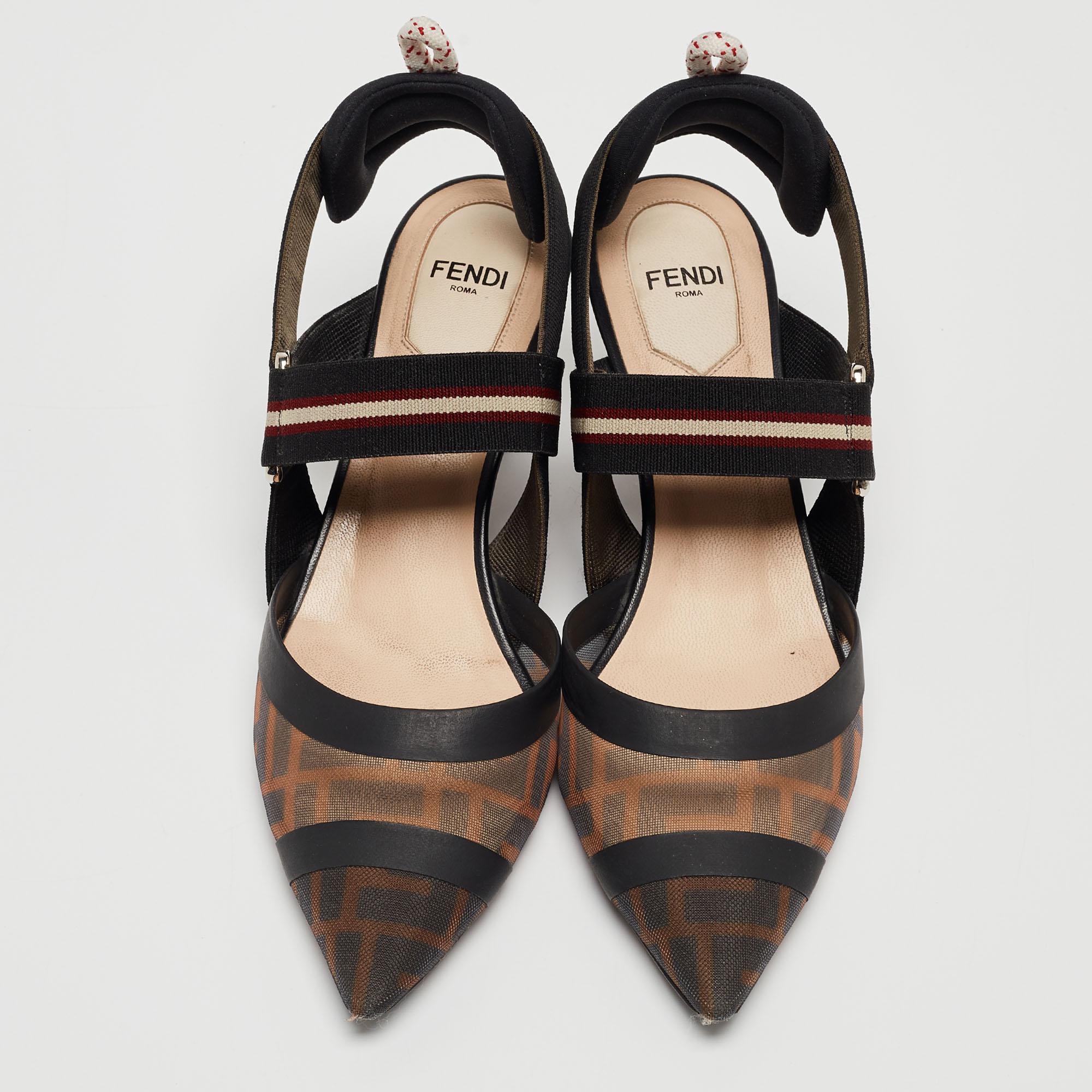 Make a statement with these Fendi pumps for women. Impeccably crafted, these chic heels offer both fashion and comfort, elevating your look with each graceful step.

Includes: Original Box

