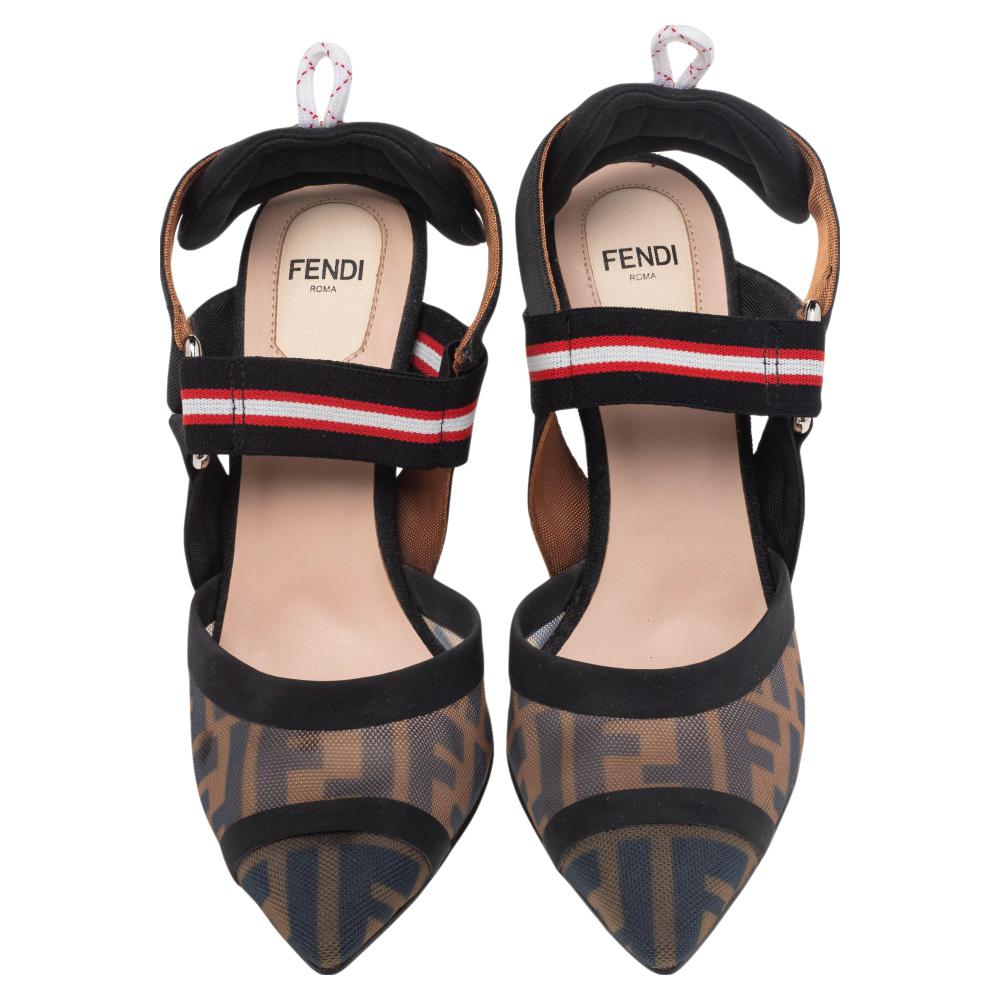 Sporty, feminine, and luxe, these all-in-ones Colibri pumps by Fendi were first introduced in their SS18 collection, and since then, they are loved by celebrities and influencers worldwide. Crafted from quality materials, these sandals feature