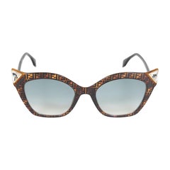 Fendi Brown Cat Eye FF Print Sunglasses